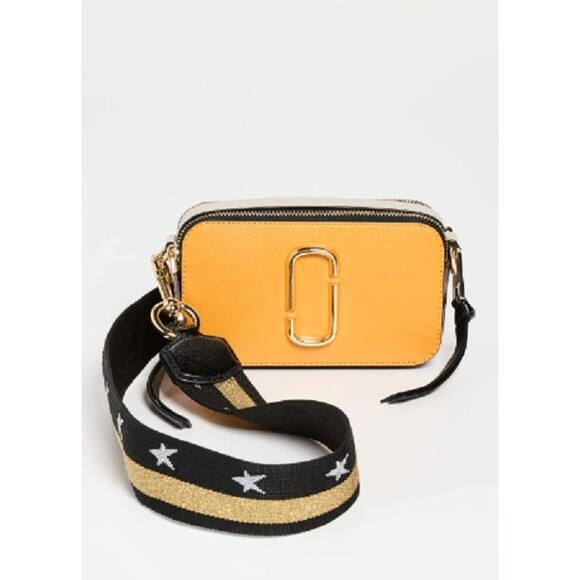 MARC JACOBS The Americana Snapshot Crossbody Bag Sunflower Multi Star Strap NWT - Picture 1 of 6